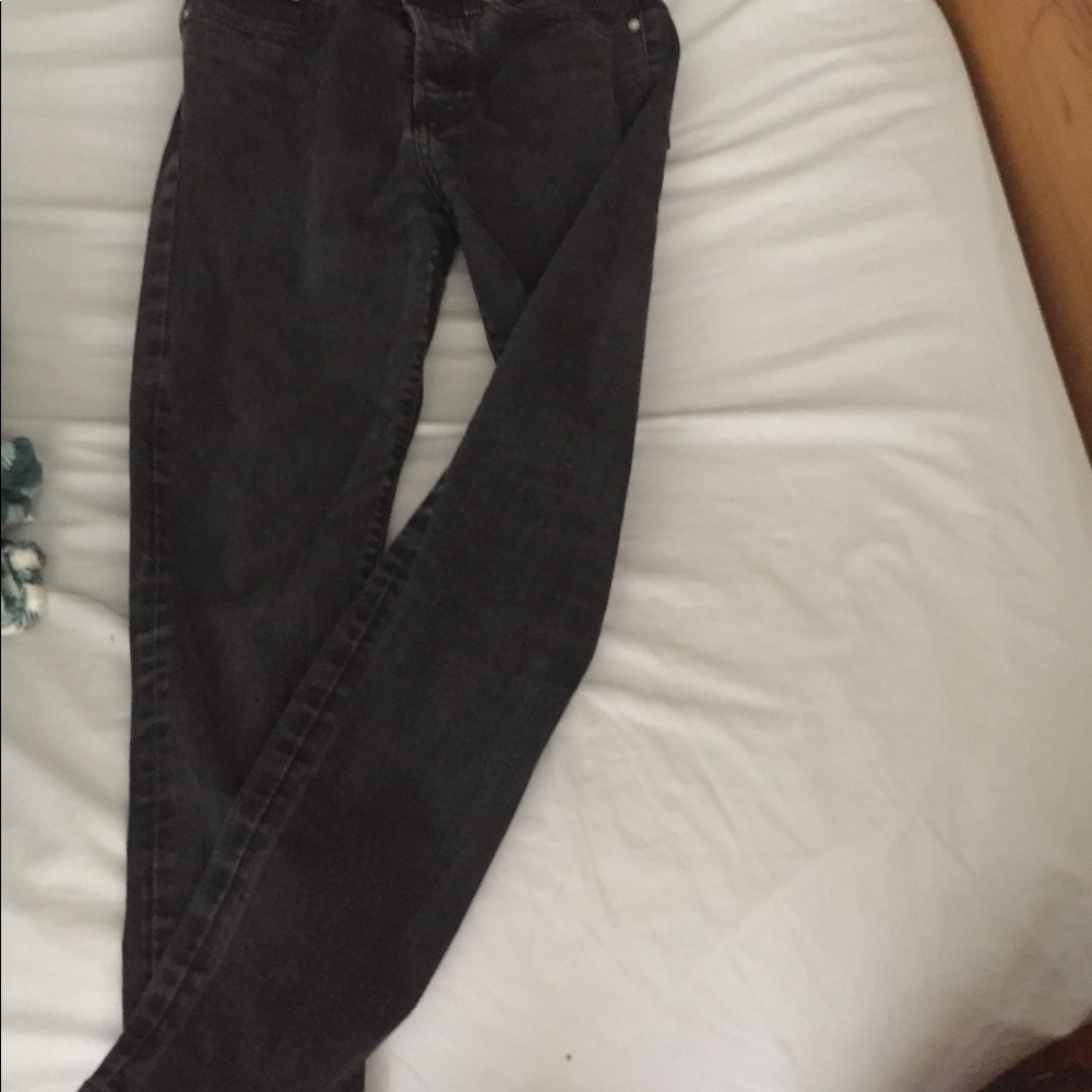 Black high waisted jeans from AE